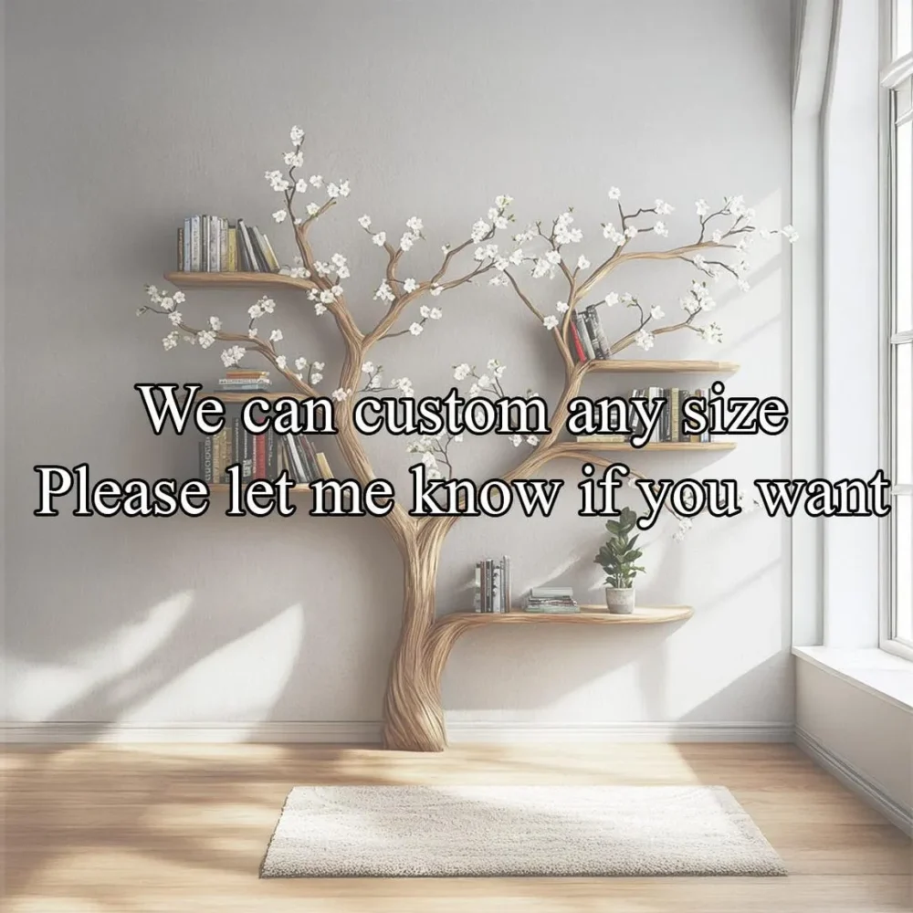 Canopy Tree Bookshelf - Natural Solid Wood, Living Room - Image 4