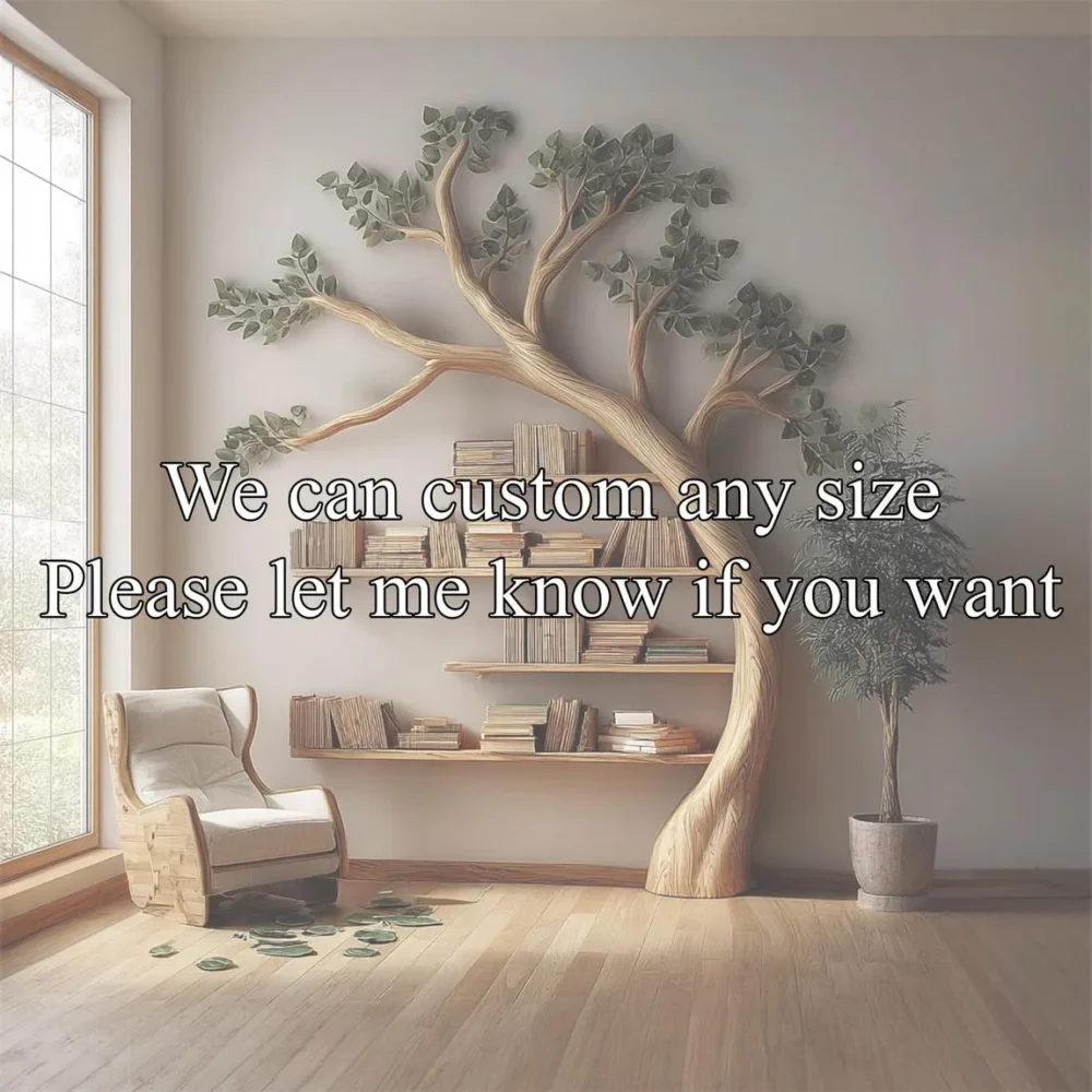 Vintage Arbor Tree Bookcase - Natural Solid Wood, Custom Build - Image 3